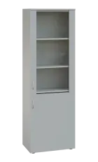 LE - 601 skříň léková prosklená, pravá, šedá